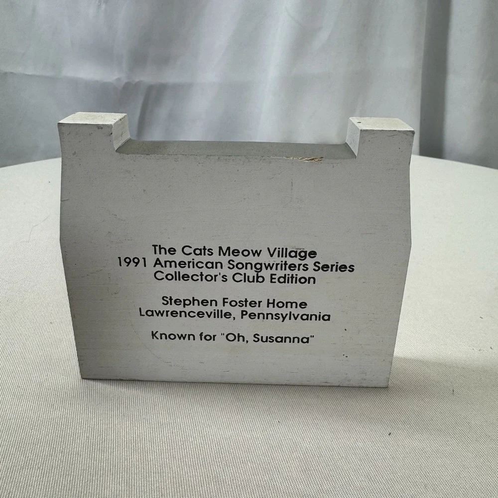 CATS MEOW STEPHEN FOSTER HOME (Signed 1991, Retired) NEW‎